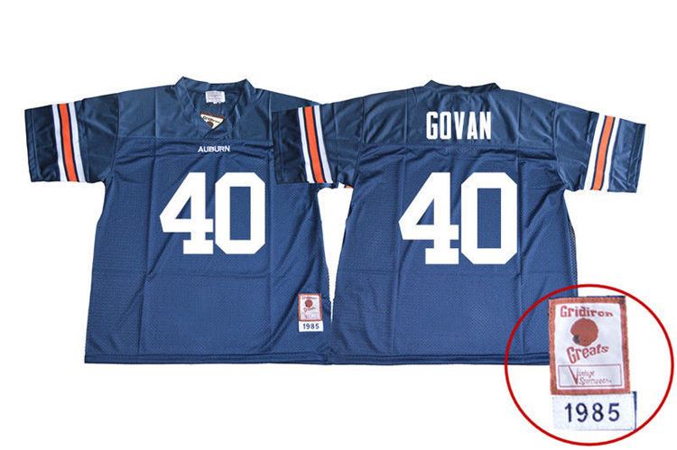 1985 Throwback Youth #40 Eugene Govan Auburn Tigers College Football Jerseys Sale-Navy - Click Image to Close